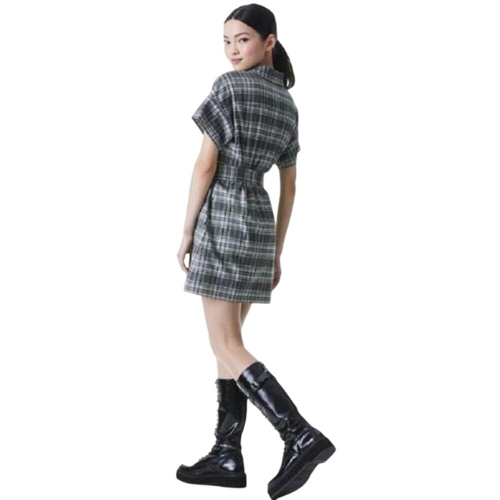 Alice + Olivia Classics Size M Lucette Plaid Shirt Dress Academia - Picture 2 of 7